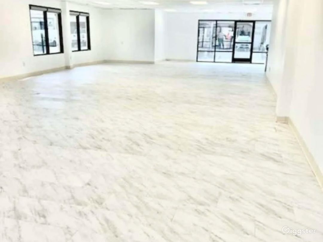  Bright white floors and walls  