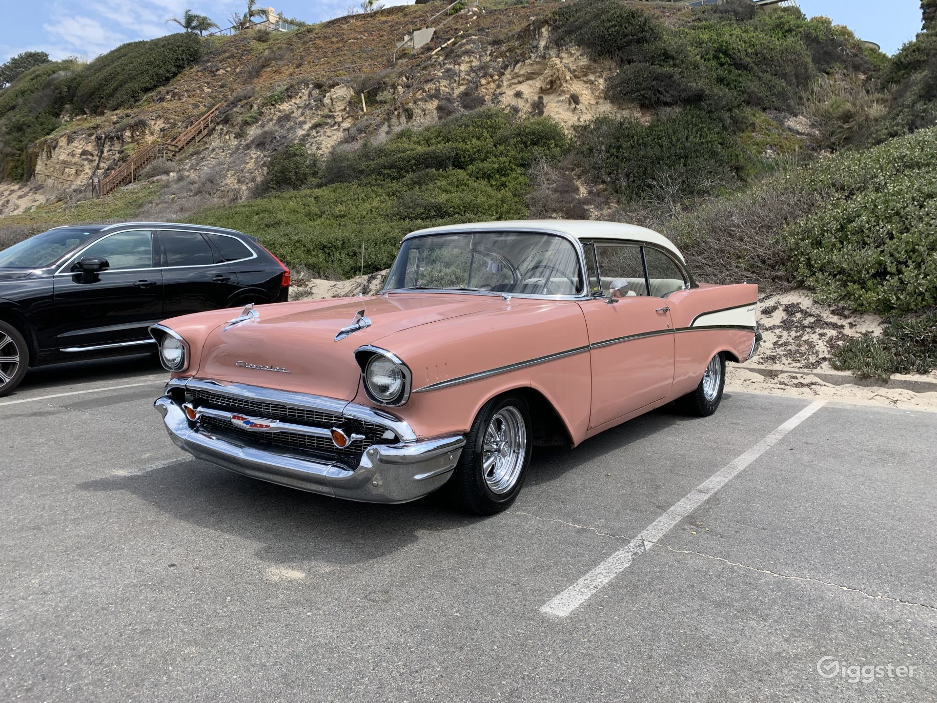 1957 Chevrolet Bel Air. Coral Pink Classic Car Rent this location on