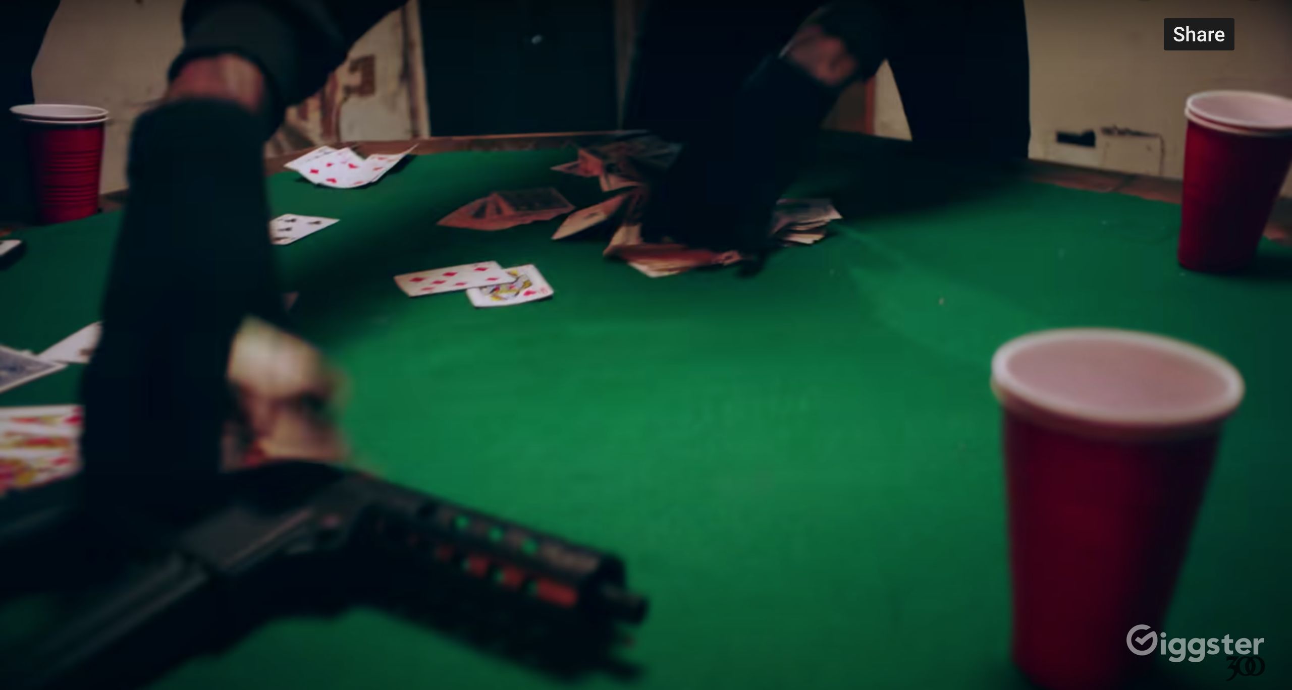 Underground Poker Table Set in Warehouse Rent this location on Giggster