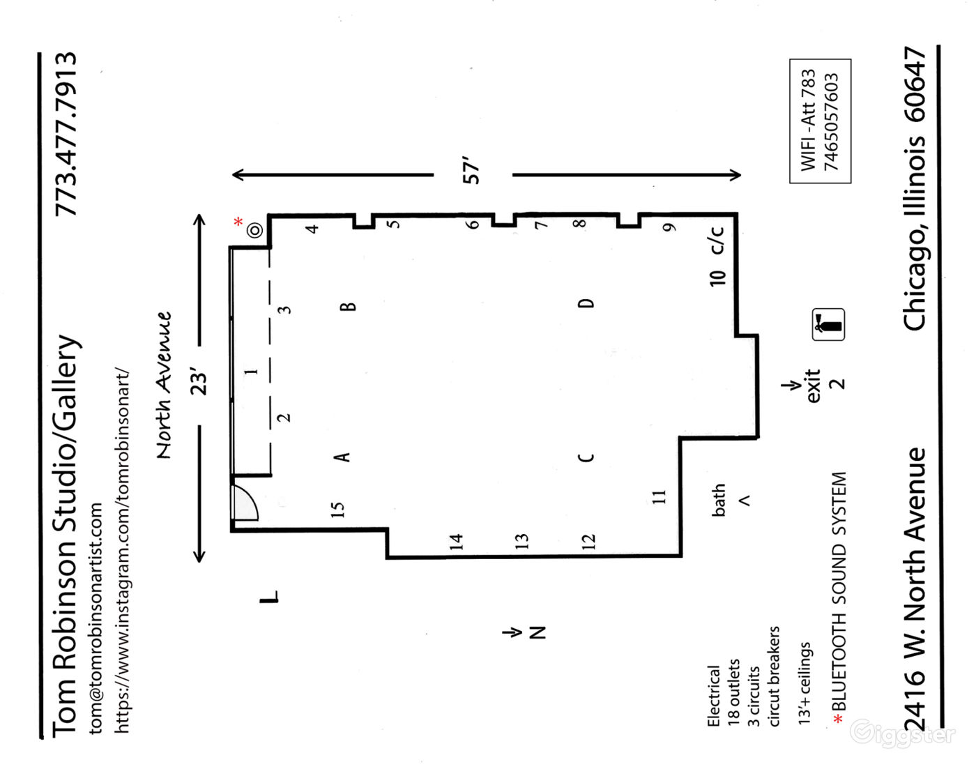 Local Chicago artist's studio / gallery Rent this location on Giggster