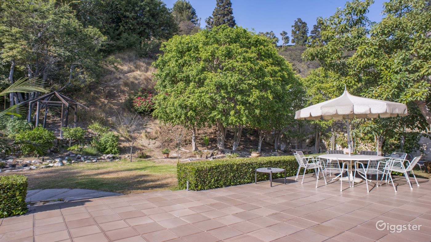Patio and Hillside view landscaped with wild vegetation