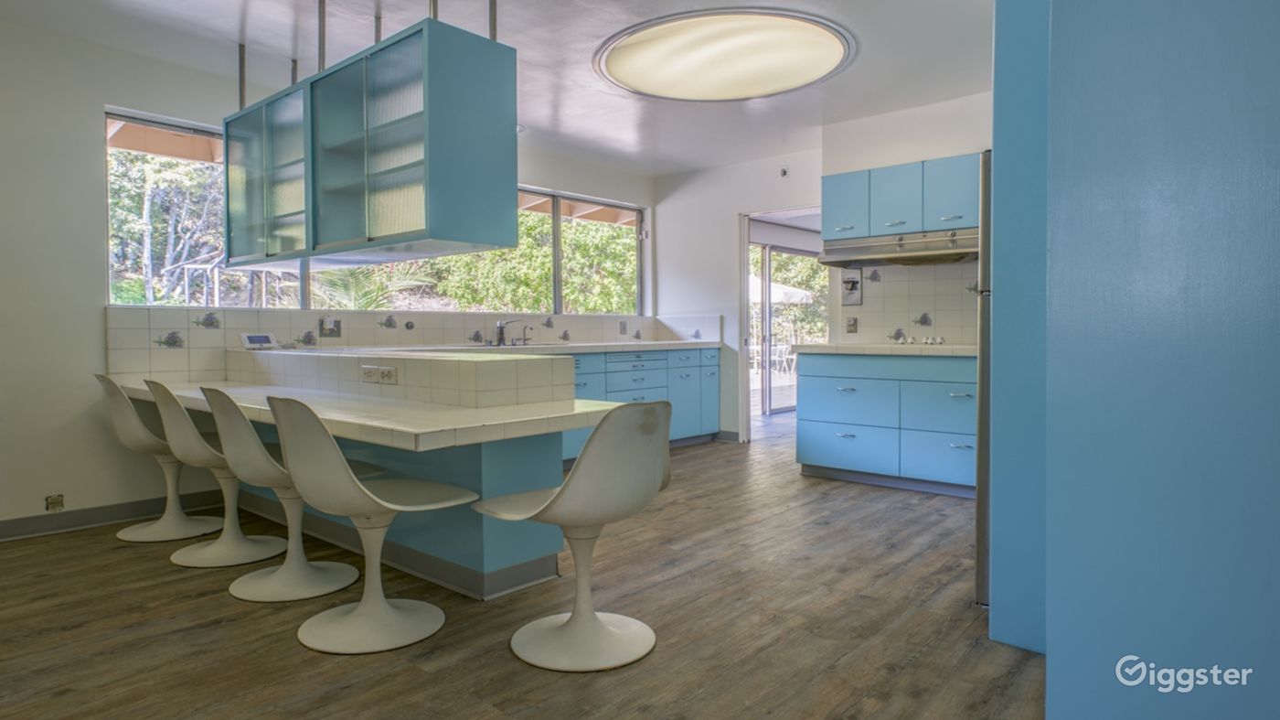 Original Tiffany Blue 60s Kitchen Bar