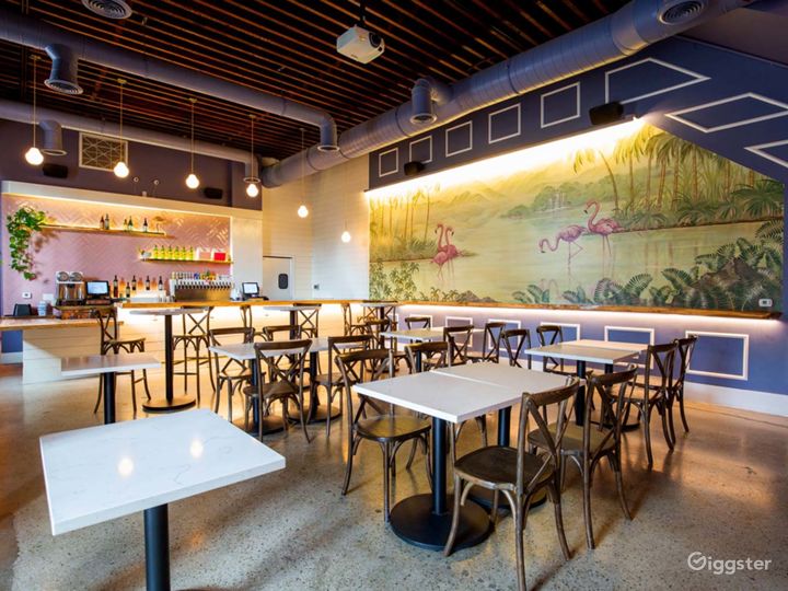 Tropical Beer Garden in Downtown Los Angeles Rent this location on