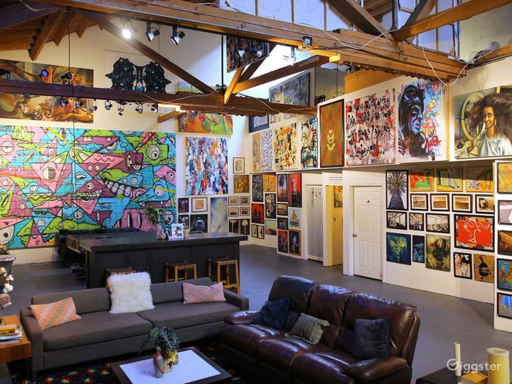 Industrial Warehouse Art Gallery loft in DTLA Rent this location on