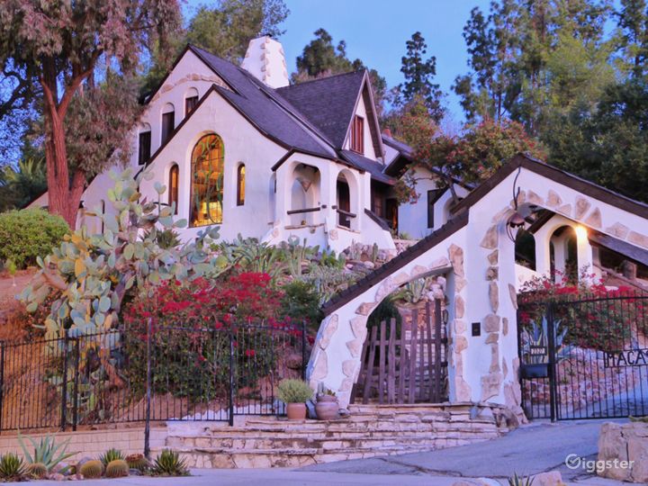 Front of house at dawn