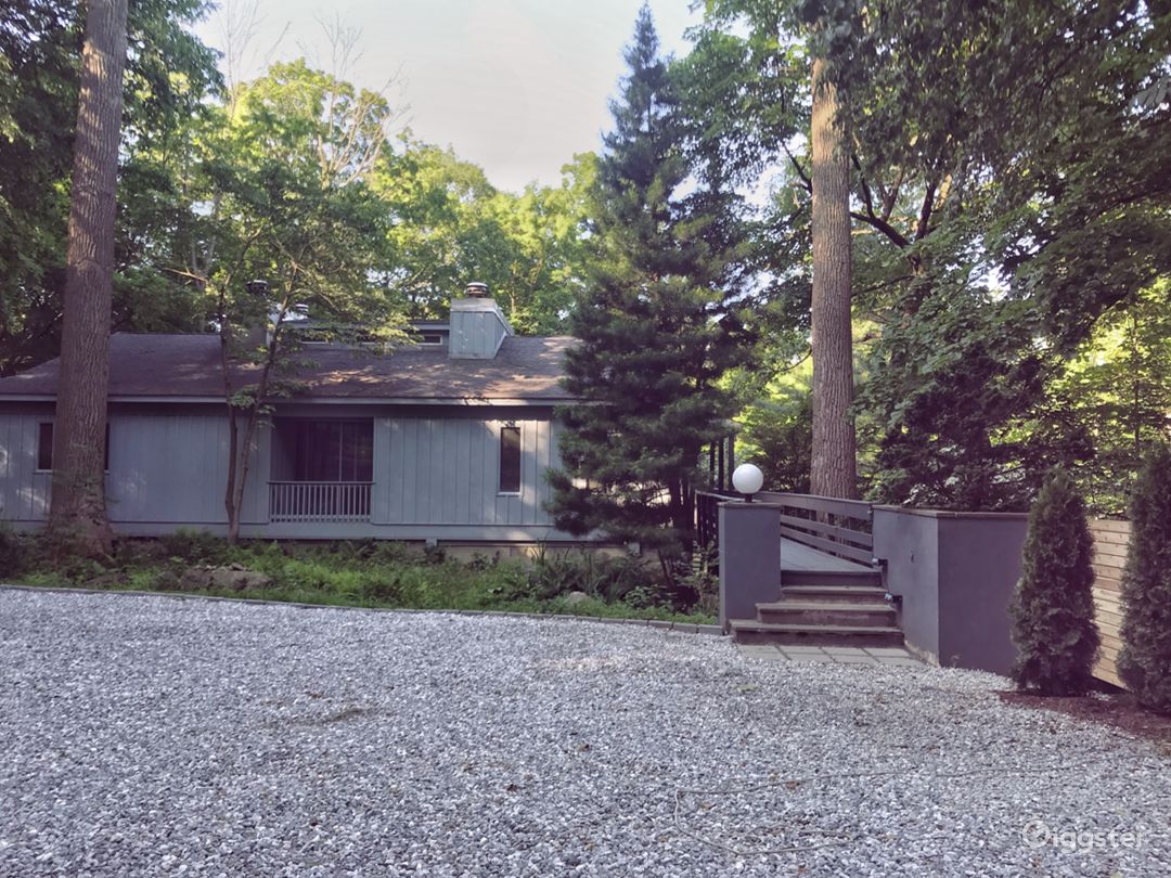 1970s Modern Home set in the Woods Photo 1