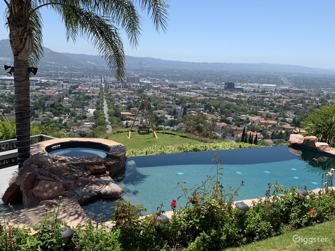  Backyard including the field below the pool 